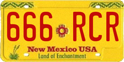NM license plate 666RCR