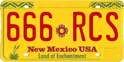 NM license plate 666RCS