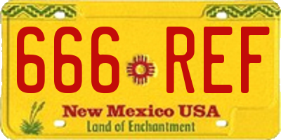 NM license plate 666REF
