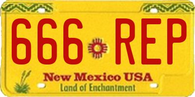 NM license plate 666REP