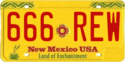 NM license plate 666REW