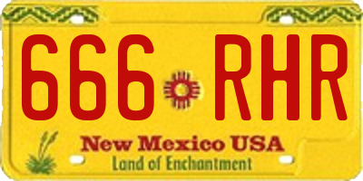NM license plate 666RHR