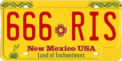 NM license plate 666RIS