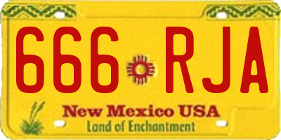 NM license plate 666RJA