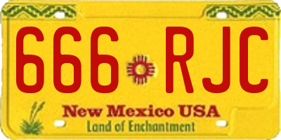 NM license plate 666RJC