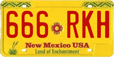 NM license plate 666RKH