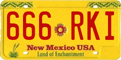 NM license plate 666RKI