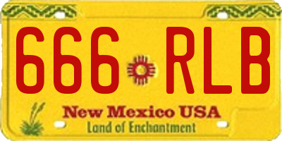 NM license plate 666RLB