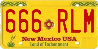 NM license plate 666RLM