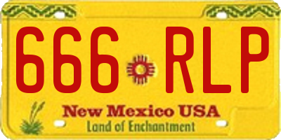 NM license plate 666RLP