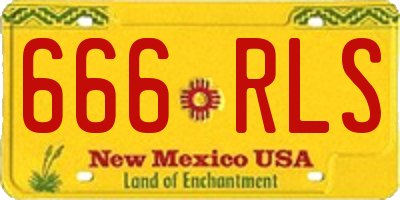 NM license plate 666RLS