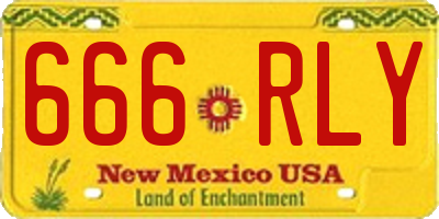 NM license plate 666RLY