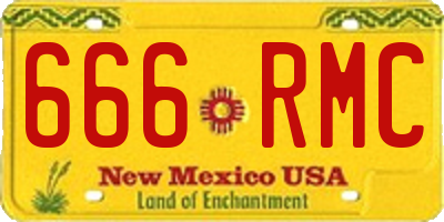 NM license plate 666RMC
