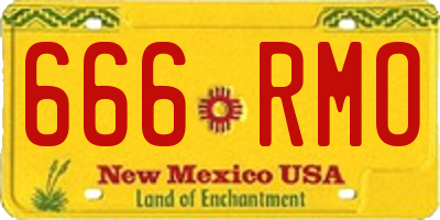 NM license plate 666RMO