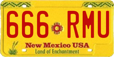 NM license plate 666RMU
