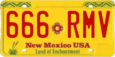 NM license plate 666RMV