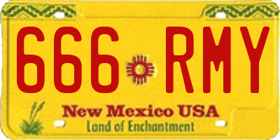 NM license plate 666RMY