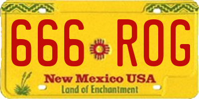 NM license plate 666ROG