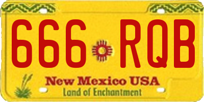 NM license plate 666RQB