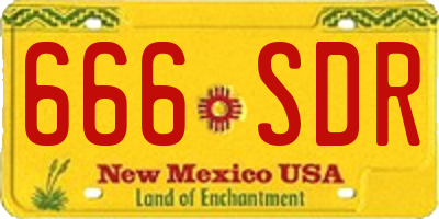 NM license plate 666SDR