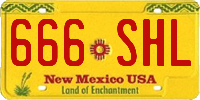 NM license plate 666SHL