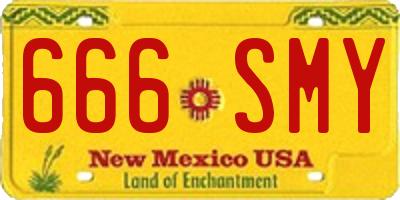 NM license plate 666SMY