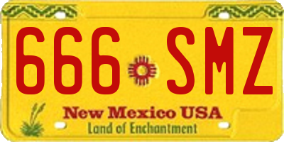 NM license plate 666SMZ