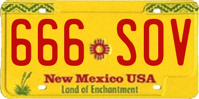 NM license plate 666SOV