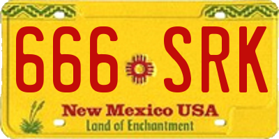 NM license plate 666SRK