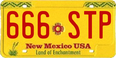 NM license plate 666STP