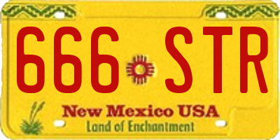 NM license plate 666STR