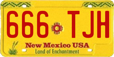 NM license plate 666TJH