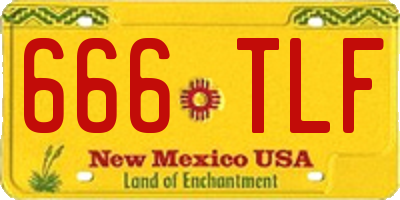 NM license plate 666TLF