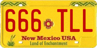 NM license plate 666TLL