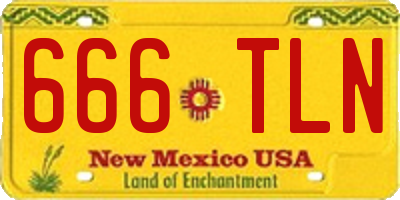 NM license plate 666TLN