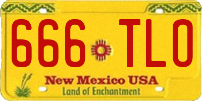 NM license plate 666TLO