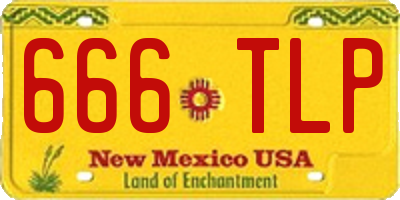 NM license plate 666TLP