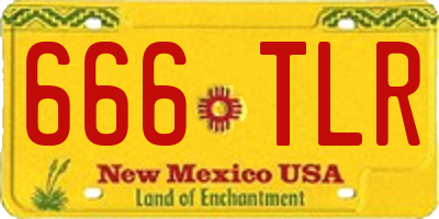 NM license plate 666TLR