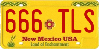 NM license plate 666TLS