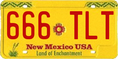 NM license plate 666TLT