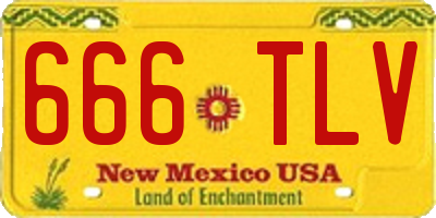 NM license plate 666TLV