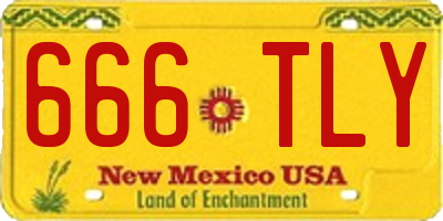 NM license plate 666TLY