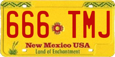 NM license plate 666TMJ