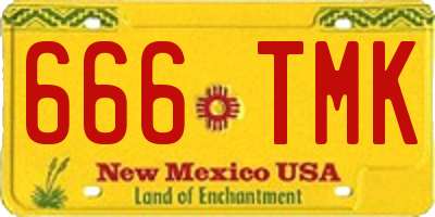NM license plate 666TMK