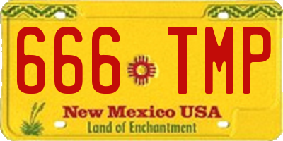 NM license plate 666TMP