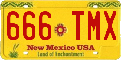 NM license plate 666TMX
