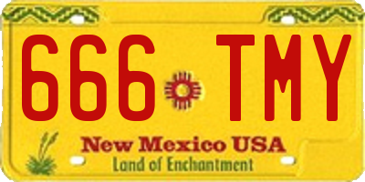 NM license plate 666TMY