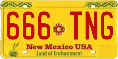 NM license plate 666TNG