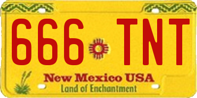 NM license plate 666TNT