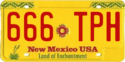 NM license plate 666TPH
